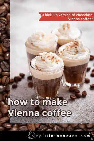 how to make Vienna coffee, how to make Viennese coffee, coffee with whipped cream