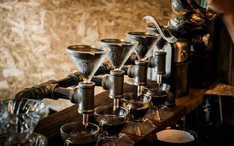 pour over coffee station