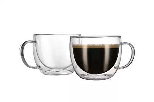 CNGLASS Insulated Cappuccino Glass Mugs