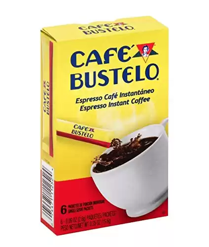 Café Bustelo Espresso Instant Coffee - 6 Count Coffee Sticks