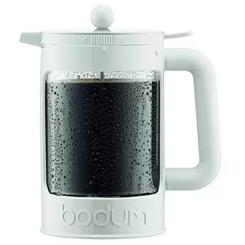 Bodum Bean Cold Brew Coffee Maker, 51 Oz, Bright White