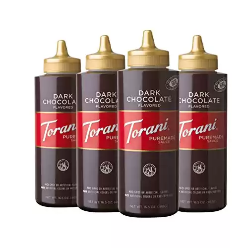 Torani Puremade Sauce, Dark Chocolate, 16.5 Ounces (Pack of 4)