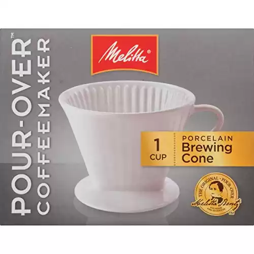 Melitta Porcelain #2 Cone Brewer, White