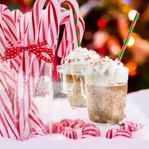 Frosted candy cane vanilla latte recipe, Christmas coffee recipe