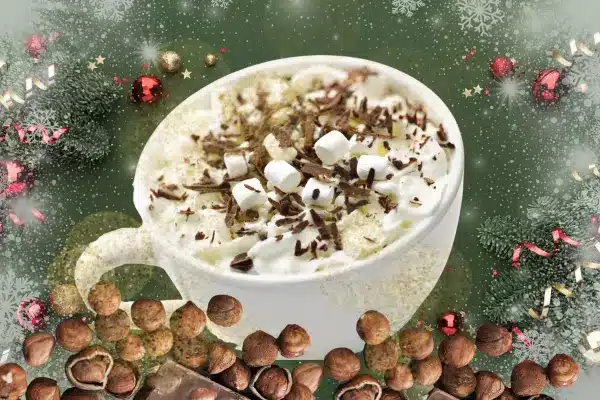 Over the top christmas coffee, chocolate hazelnut coffee, chocolate hazelnut christmas coffee