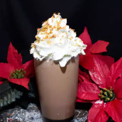 recipe for coffee milkshake, recipe for Almond Joy Delight, Christmas milkshake recipe, how to make a coffee shake