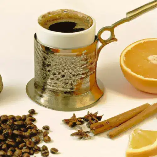 Turkish coffee recipe, recipe for spiced orange Christmas Turkish coffee, how to make Turkish coffee, how to use a cezve