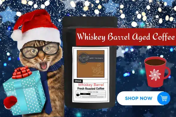 Whiskey Barrel Aged Coffee, whiskey coffee, where to buy whiskey coffee